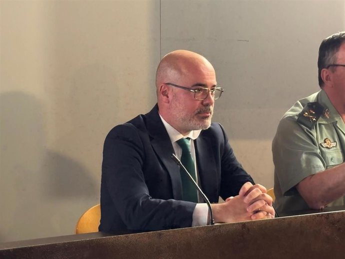 El delegado del Gobierno en la Comunidad de Madrid, Francisco Martín, en un acto con Guardia Civil en Colmenar Viejo