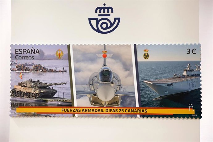 Correos lanza un sello con motivo del Día de las Fuerzas Armadas 2025.