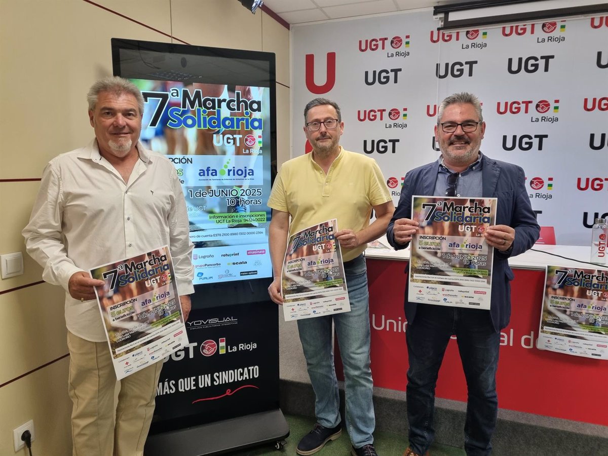 UGT celebra este domingo su 7ª Marcha Solidaria cuya recaudación destinará este año a AFA Rioja