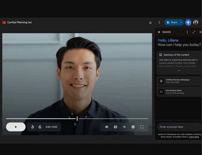 Nueva función de Gemini en Google Drive.