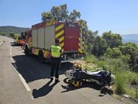 Muere un motorista belga tras caer a un barranco en Graus (Huesca)