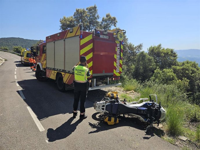 Accidente de motocicleta en Graus con un muerto.