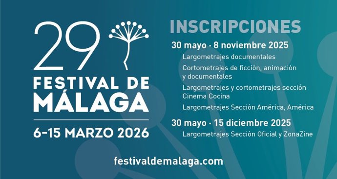 El Festival de Málaga abre la inscripción para su 29 edición, que tendrá lugar del 6 al 15 de marzo de 2026.