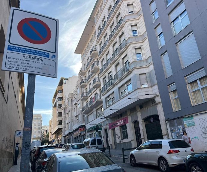 Archivo - Zona azul en Jaén