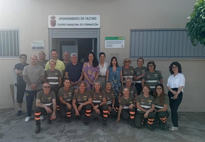 Encuentro con el alumnado del proyecto de formación en Vilches.