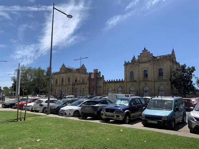 Archivo - Antigua estación de tren de Huelva.