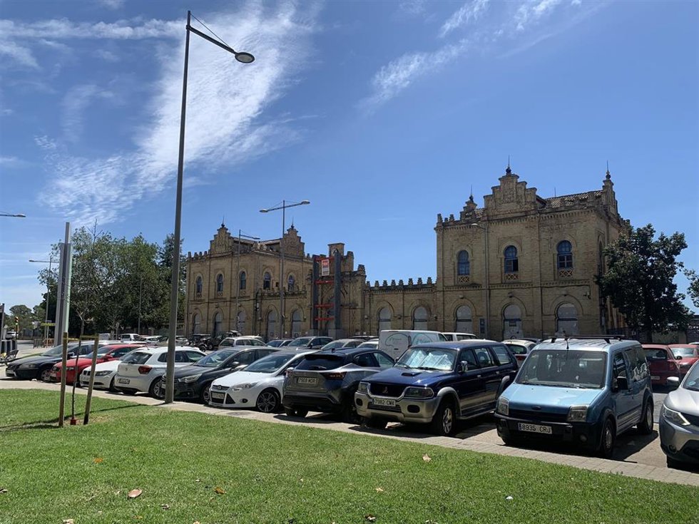 Archivo - Antigua estación de tren de Huelva.