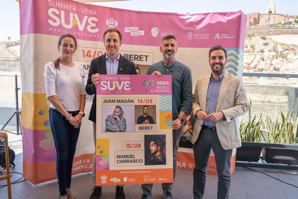 Presentación del 'SUVE Music Festival', que se celebrará este agosto en Vera (Almería).
