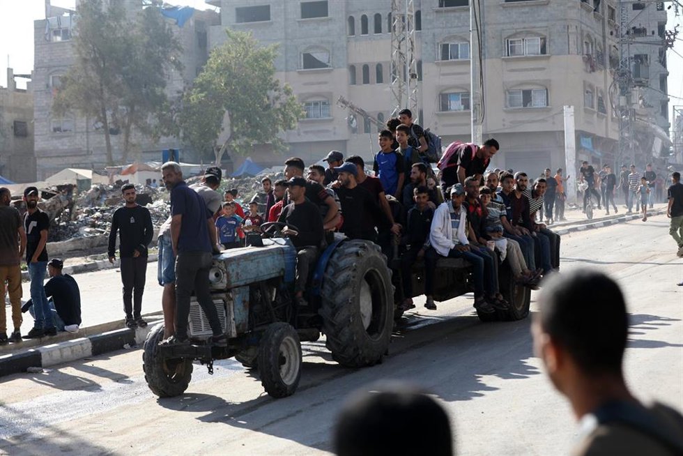 Imagen de archivo de desplazados en Gaza 