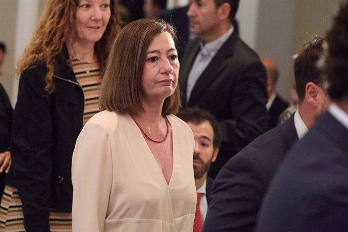 La presidenta del Congreso de los Diputados, Francina Armengol, durante un desayuno informativo organizado por Fórum Europa, en el Hotel Mandarin Oriental Ritz, a 22 de mayo de 2025, en Madrid (España).