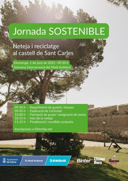 Palma abrirá los actos del Día Mundial del Medio Ambiente con una recogida de residuos en el Castell de Sant Carles.