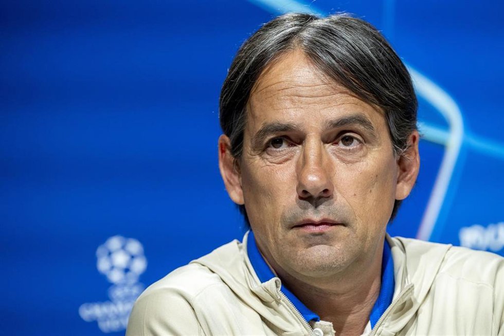 El entrenador del Inter de Milán, Simone Inzaghi, en la rueda de prensa previa a la final de la Champions 2025. 