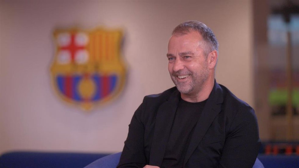 El entrenador del FC Barcelona, Hansi Flick, en una entrevista en Bara One