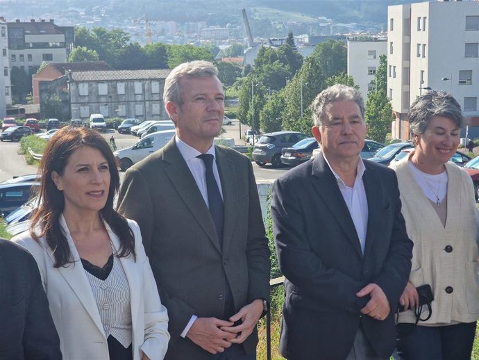 Allegue, Rueda y Lores este lunes en Pontevedra.