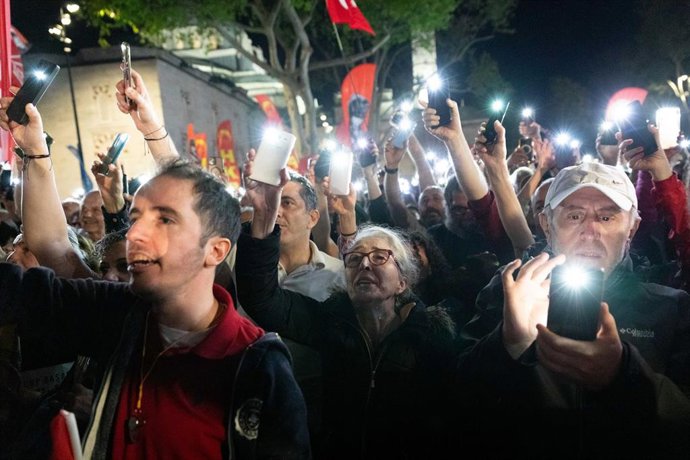 Imagen de archivo de protestas opositoras en Estambul 