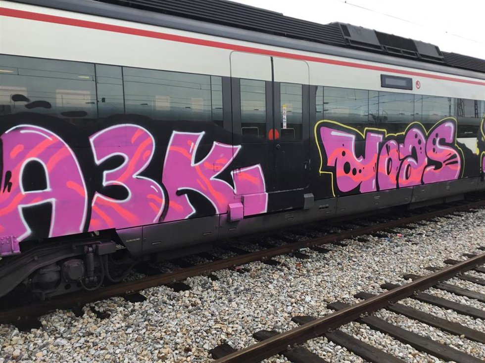 Archivo - Imagen de un grafiti