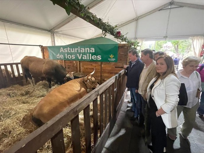 El consejero de Medio Rural, Marcelino Marcos Líndez durante la Feria de la Ascensión en Oviedo.