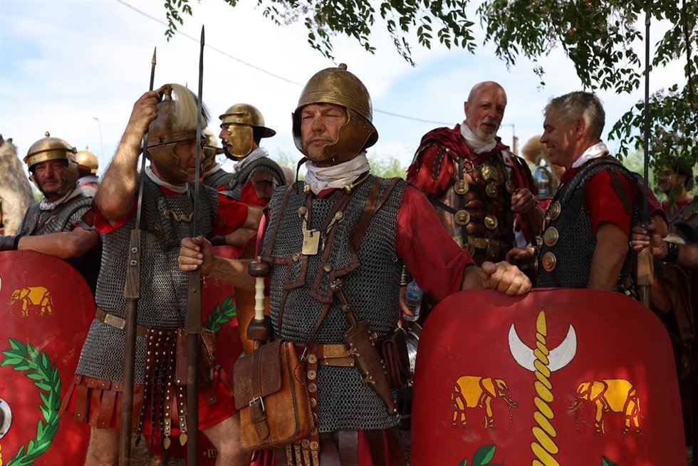 Primera carrera de cuádrigas en el Circo Romano de Mérida, a 22 de mayo de 2025