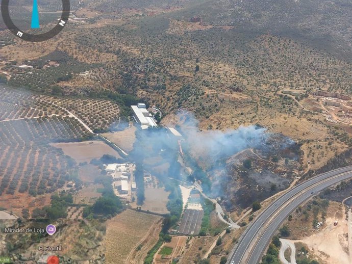 Área Afectada Por El Incendio Forestal.