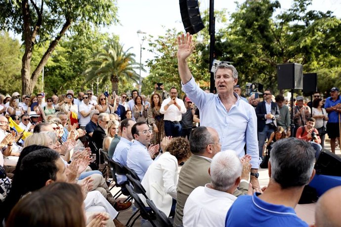 Feijóo al principio del acto