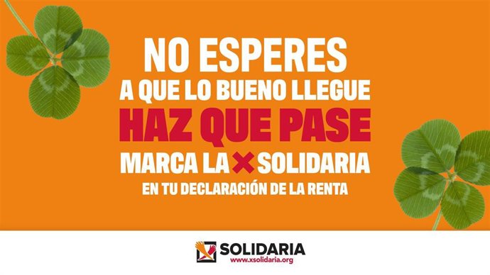 Cartel de la campaña de la X solidaria.
