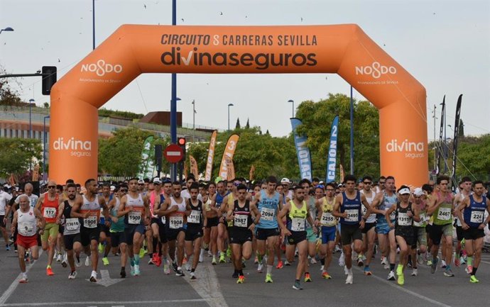 Línea de salida de la Carrera Triana-Los Remedios.