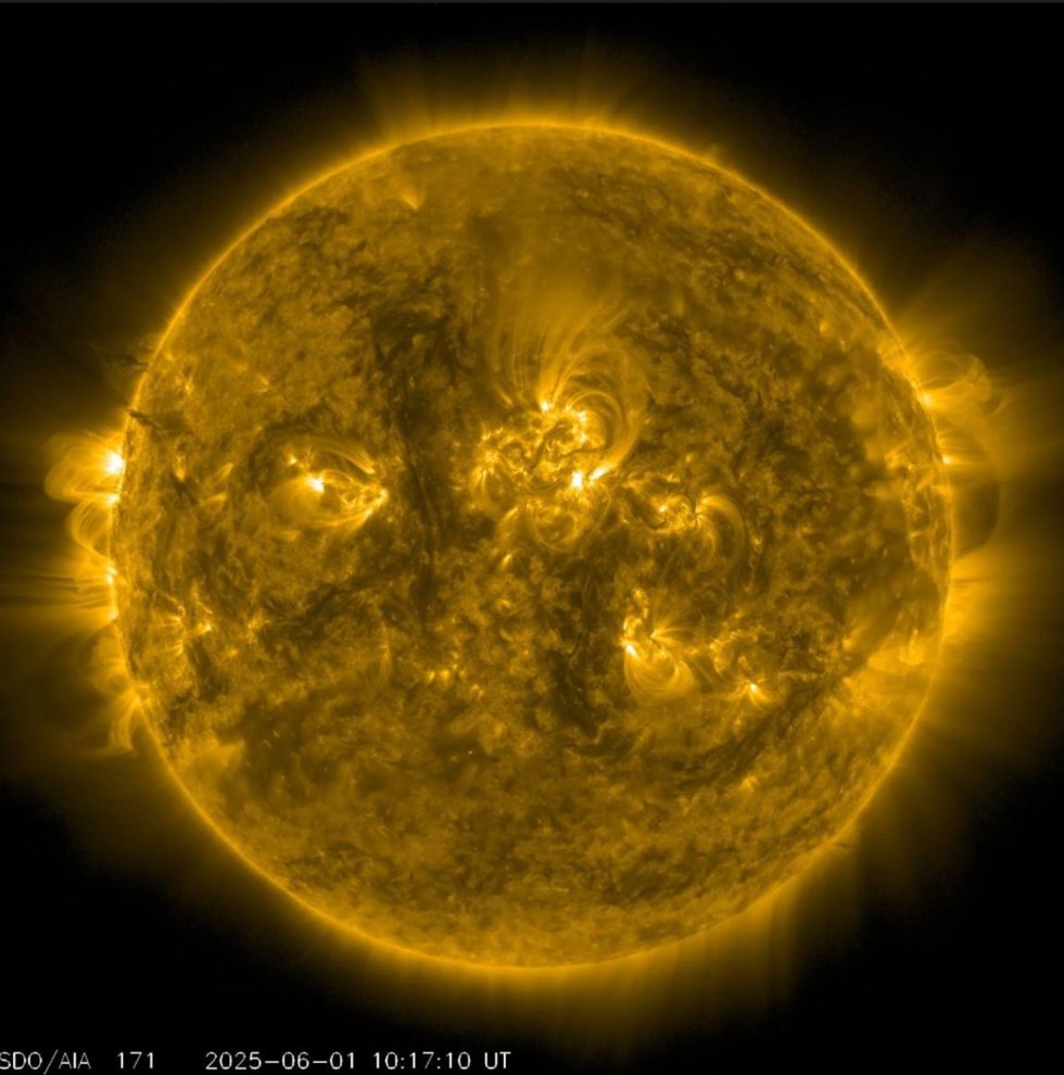 Imagen solar a 1 de junio de 2025 difundida por la Agencia Espacial Española