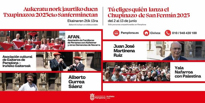 Candidatos a lanzar el Chupinazo.