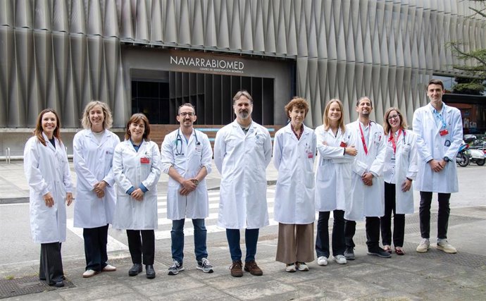 Nerea Berrade, Patricia Aznar, María Herrera, Joao Luis Modesto, Javier Gómez-Arrue (NB-FMS), Marta Martín (HUN), Paola Anna Jablonska, Bernardo Abel Cedeño, Josune Hualde y Joaquín de Carlos. Ausentes en la foto Iván Méndez y Cristina Ciorba.