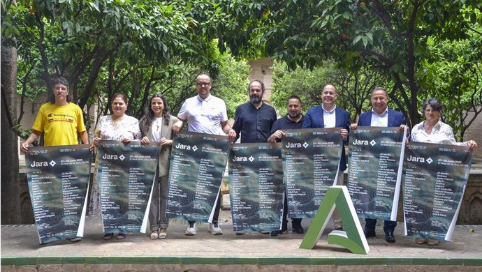 Presentación del Festival Jara 2025 en la Delegación del Gobierno andaluz en Sevilla.