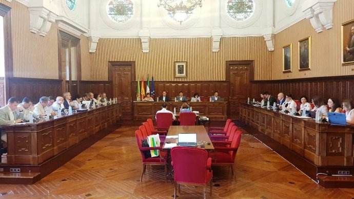 Imagen de la sesión plenaria celebrada en Diputación