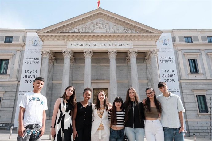 Particpantes en la jornada en el Congreso organizaza por Unicef y Plataforma de Infancia.