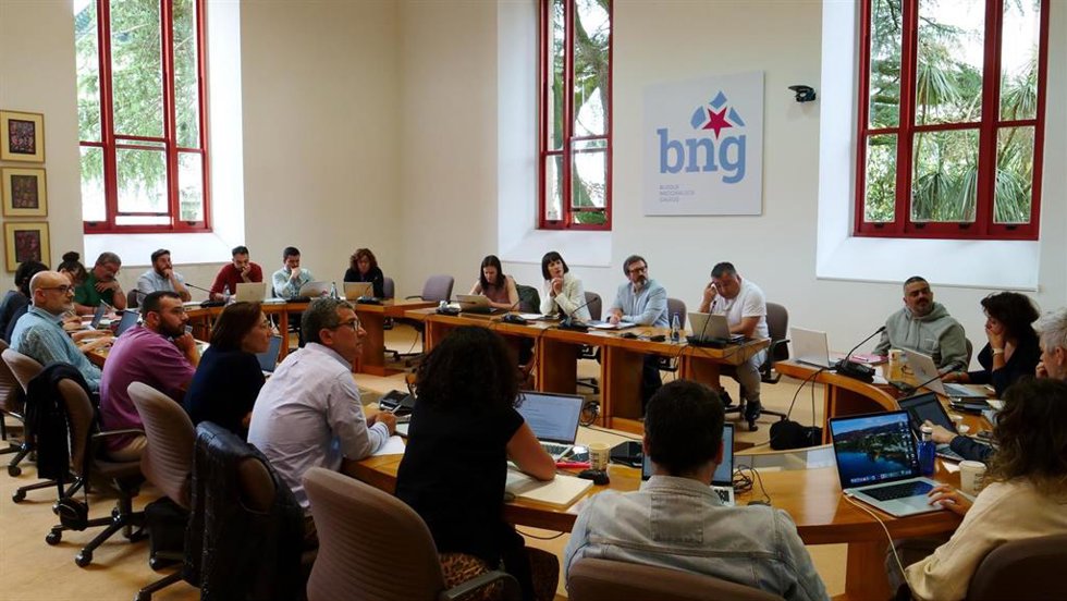 Reunión de grupo del BNG en la Cámara gallega