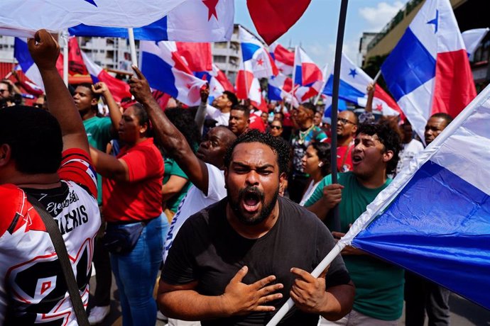 Archivo - Imagen de archivo de protestas en Panamá.