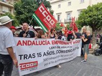 CCOO retoma las protestas este martes en Sevilla por un nuevo convenio colectivo "tras 16 años" para Andalucía Emprende