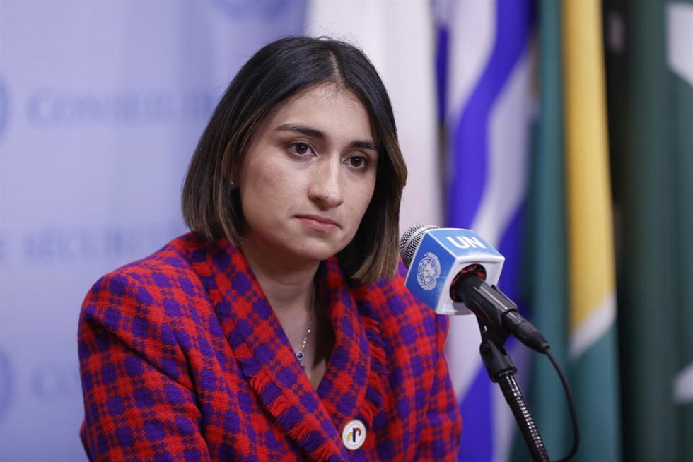 Archivo - La ministra de Exteriores de Colombia, Laura Sarabia