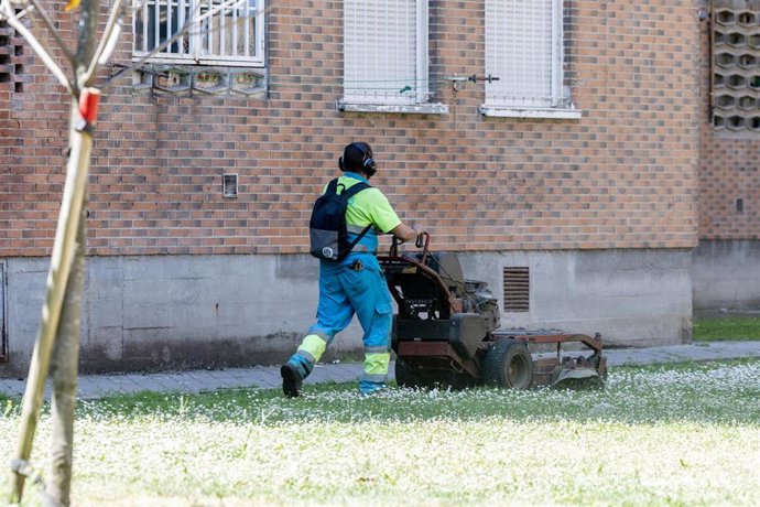Un jardinero trabajando