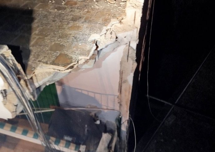 Imagen de la vivienda dañada.