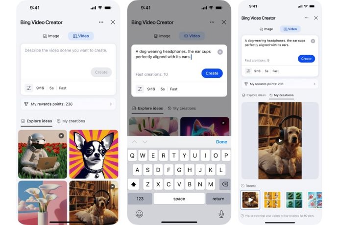 El nuevo Bing Video Creator de Microsoft.