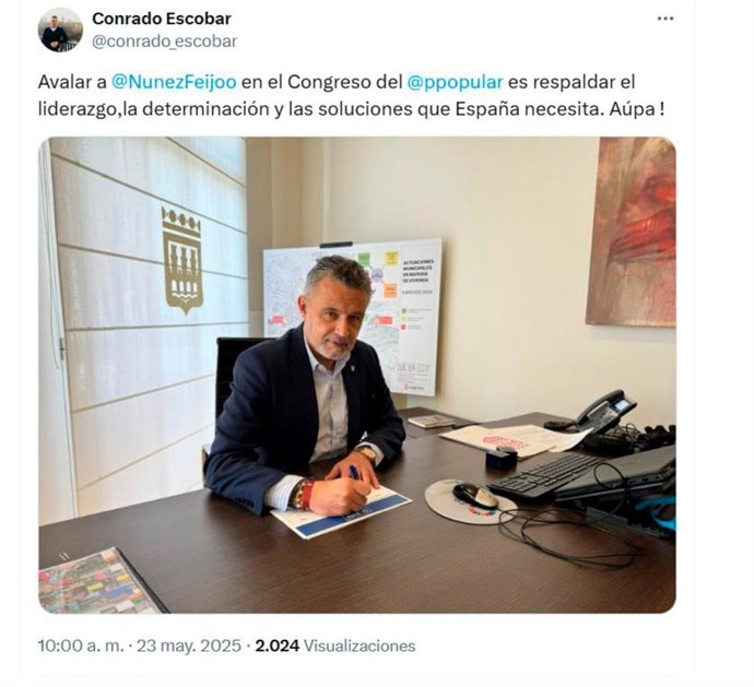 POR LA RIOJA denuncia el uso irregular de instalaciones municipales y del escudo de la ciudad por parte del alcalde de Logroño para promocionar el Congreso Nacional del Partido Popular