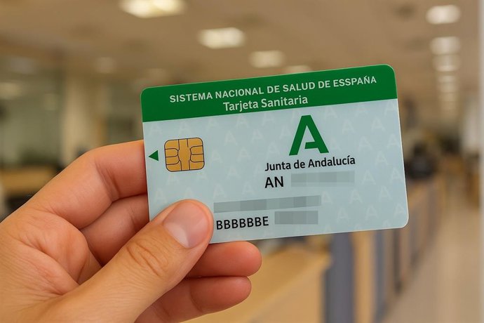 Tarjeta sanitaria del sistema sanitario público de Andalucía.