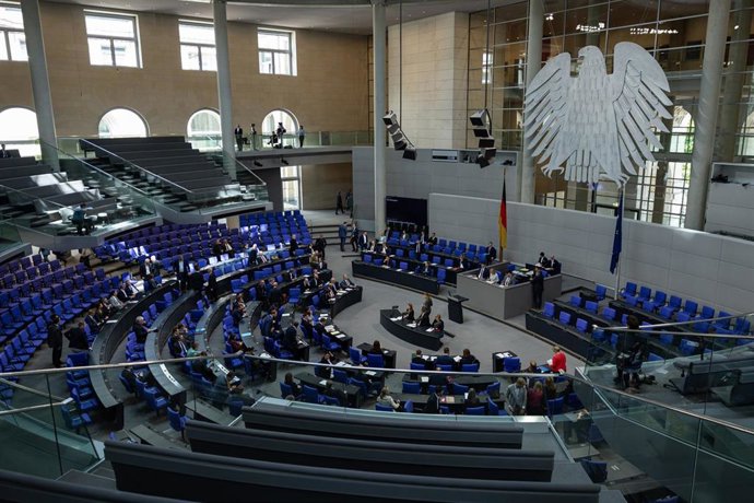 Sesión en el Bundestag, la Cámara Baja del Parlamento alemán