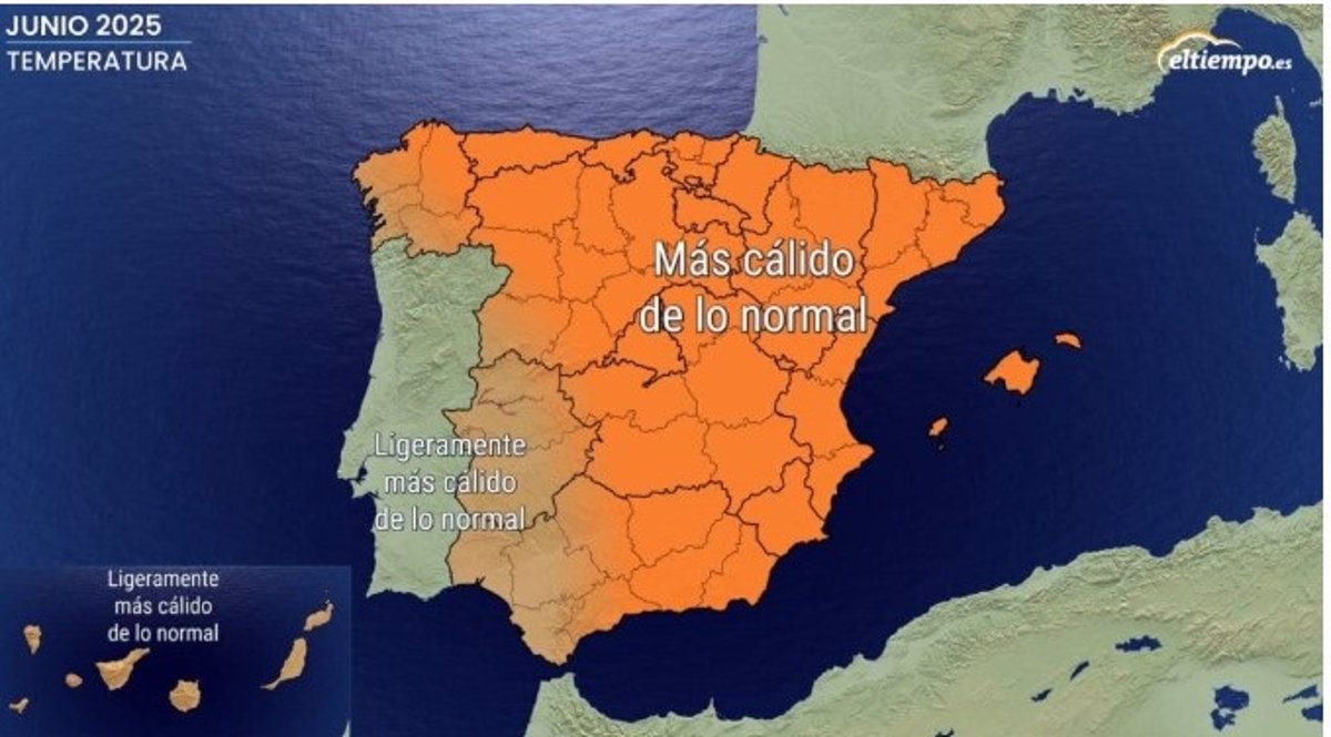 La primavera ha sido muy húmeda en general y ligeramente cálida y se espera un final seco y más caluroso de lo normal