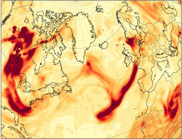 Análise da profundidade óptica total do aerossol a 550 nm na região do Atlântico Norte