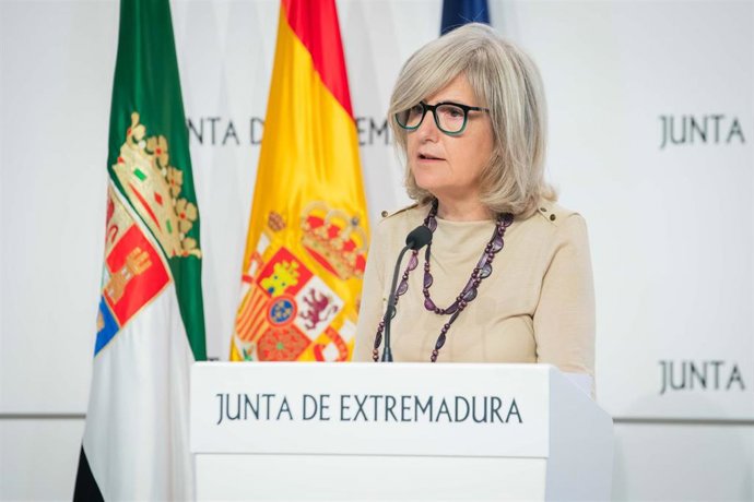 La portavoz de la Junta, Victoria Bazaga, en rueda de prensa