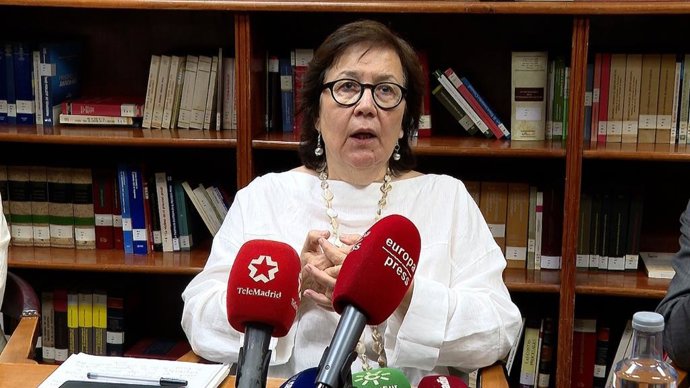 La presidenta de la Asociación de Fiscales, Cristina Dexeus, este martes en Sevilla
