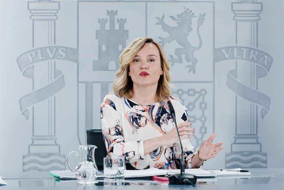 La ministra Portavoz, Pilar Alegría, durante una rueda de prensa posterior a la reunión del Consejo de Ministros, a 3 de junio de 2025, en Madrid (España). El Gobierno ha aprobado en el Consejo de Ministros un real decreto que establece la creación de 5