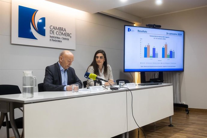 Josep Maria Mas y Sol Rossell durante la rueda de prensa