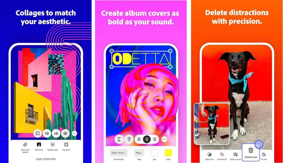 La app de Photoshop para Android