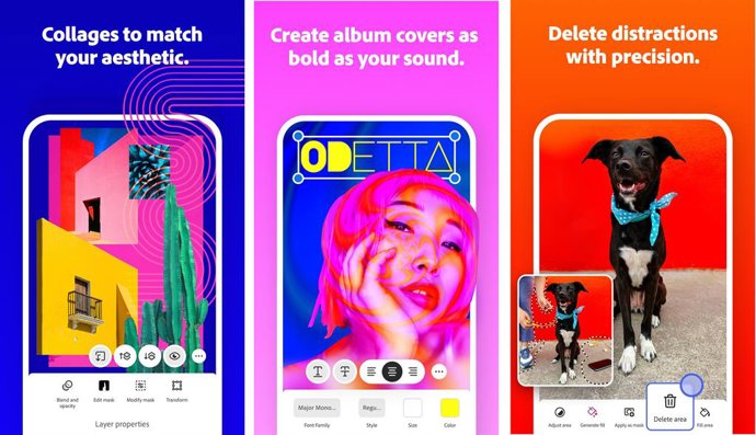 O aplicativo Photoshop para Android